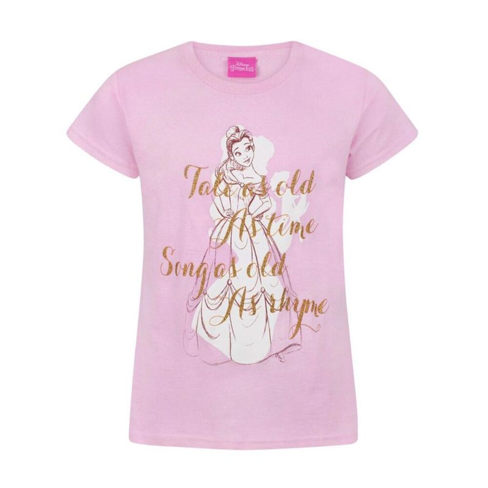 Beauty And The Beast Girls Princess T-Shirt / Pink